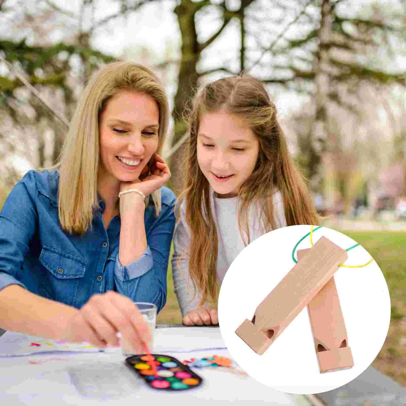 

2 Pcs Train Sound Whistle Whistles Wooden Plaything Toy Children Birch Creative Kids