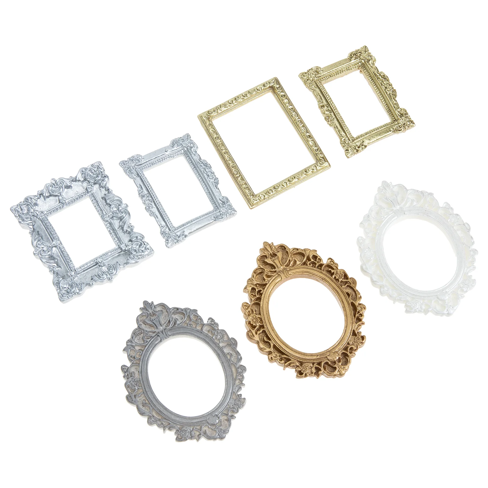 

7pcs Nail Art Decorations Tiny Picture Frames Photo Props (Random Style)