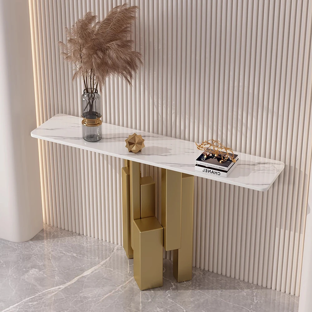 Современный минималистичный консольный столик роскошный дизайн с мраморным