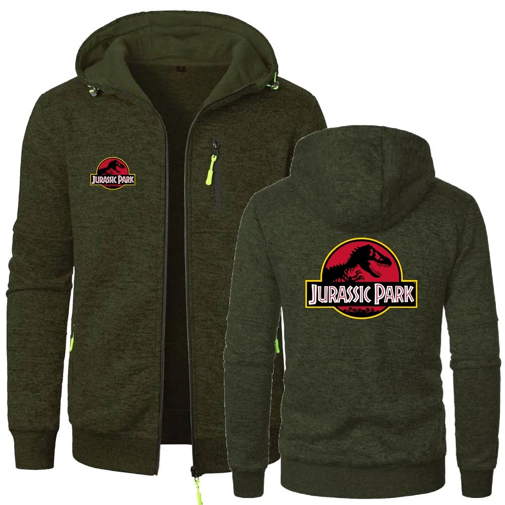 Новые мужские толстовки с капюшоном JURASSIC PARK World Dinosaur Graphic Толстовки Кардиган для