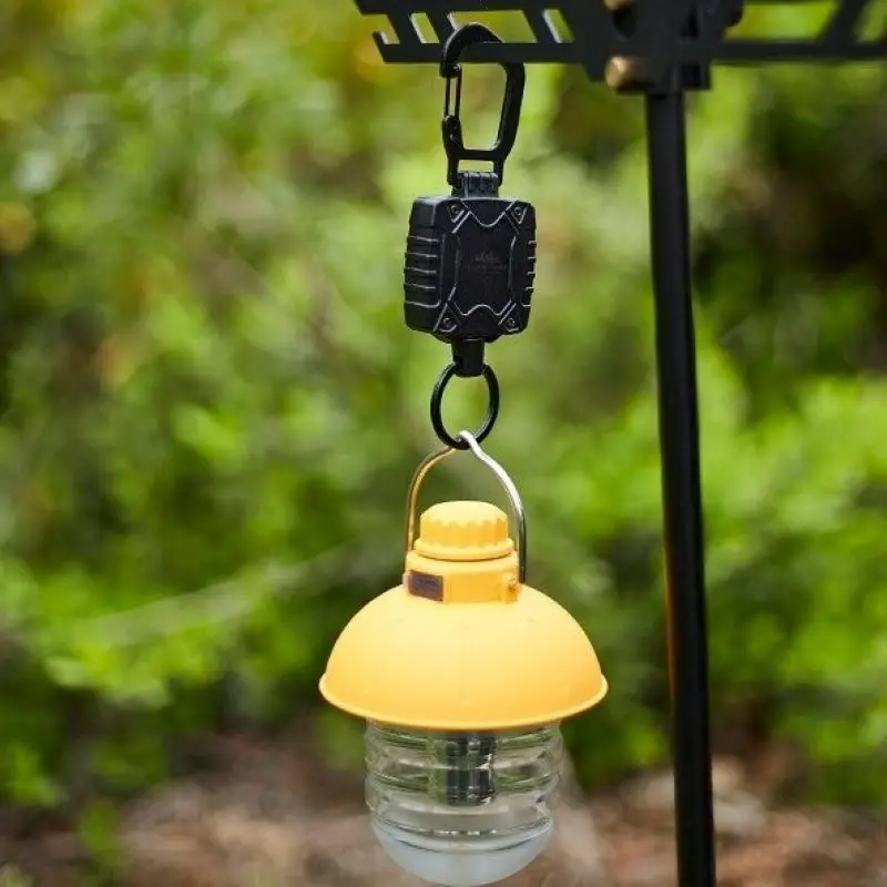 Outdoor Retractable Key Chain Telescopic Carabina Tactical Keychain Antitheft Key RIng Length up to 600mm Max loading 2kgs