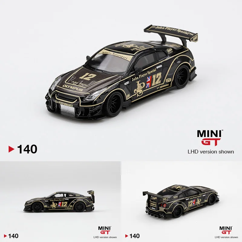 

Мини GT широкий корпус LBWK модифицированный 1:64 Nissan Skyline R35 JPS картина искусственная кожа коллекционные модели автомобилей украшения Подарочны...