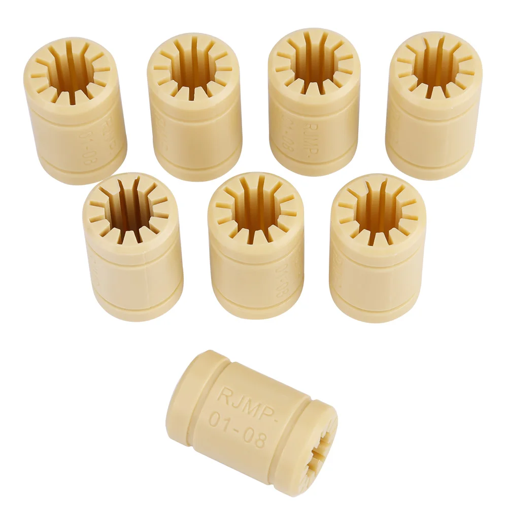 8 pcs/Set 3D Printer Solid Polymer LM8UU Bearing 8mm Shaft 8pcs