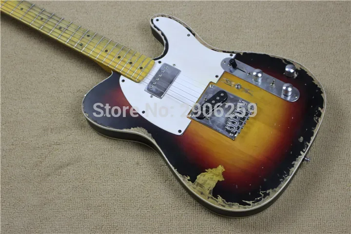 

Heavy Relic Worn Vintage Sunburst Andy Summer Electric Guitar Boom Switch, H-S Control ,Aged Hardware,Free Shipping