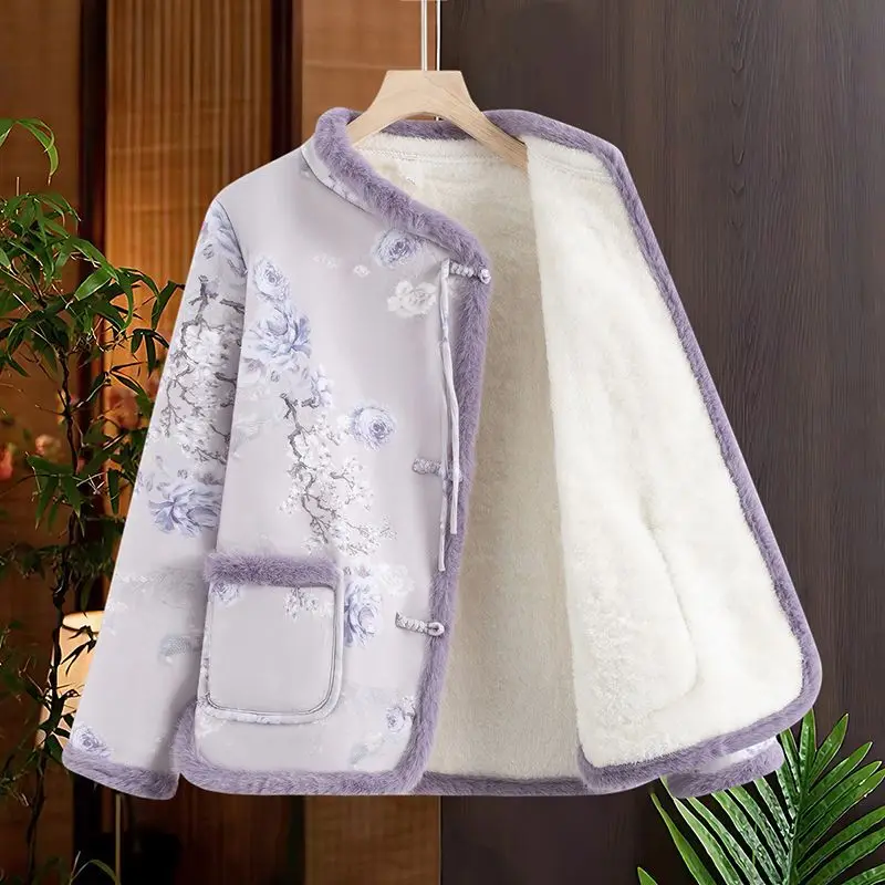 Винтажный костюм Тан с цветочным принтом куртка зимняя новая женская одежда