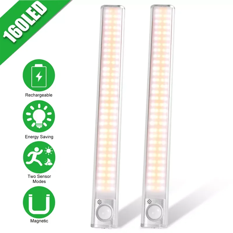 

Closet Light 160 LED Lights PIR Motion Sensor Light Cupboard Wardrobe Night Lamp For Kitchen Bedroom Cabinet Backlight