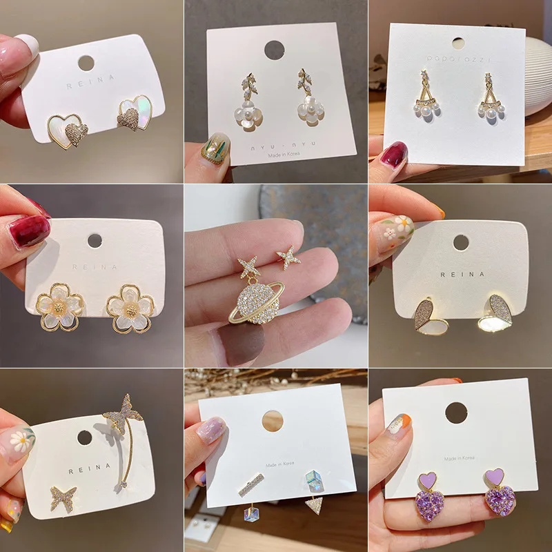 

Heart Stud Earrings For Women Unusual Long Hanging Earrings Korean Fashion Luxury Jewelry 2022 Wholesale Bridesmaid Gift GaaBou