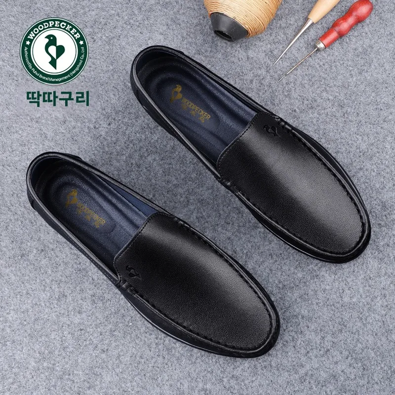 Бренд Woodpecker мужская обувь настоящие товары повседневная осень 2024 новая деловая