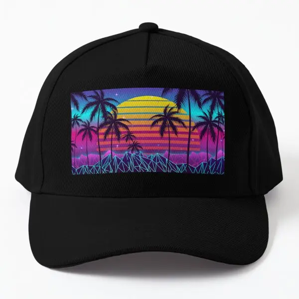 

Radiant Sunset Synthwave Baseball Cap Hat Boys Spring Fish Snapback Women Black Outdoor Printed Sun Sport Hip Hop Czapka