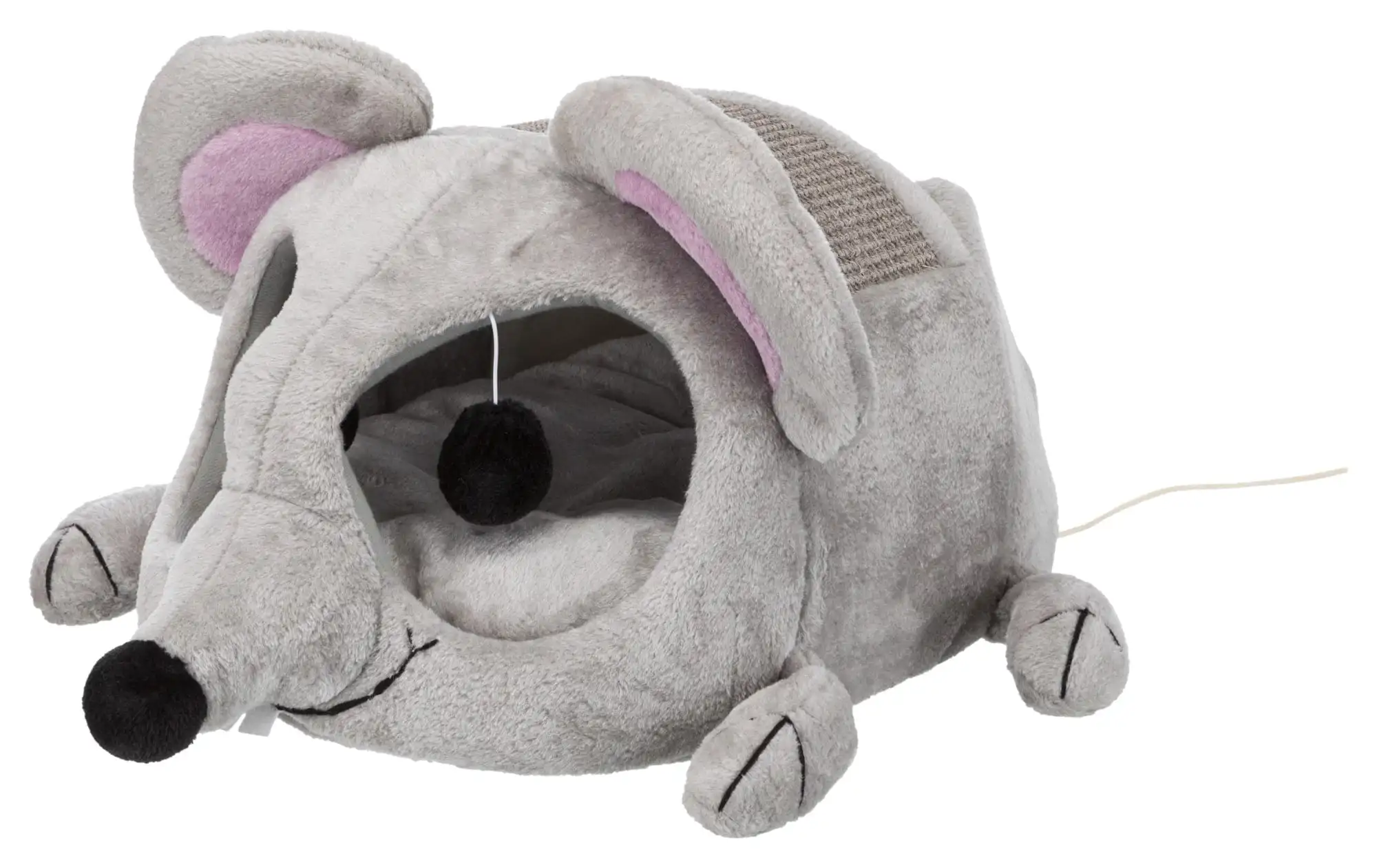 

Lukas Plush Indoor Cat Condo with Sisal Scratching Surface & Removable Cushion, Gray