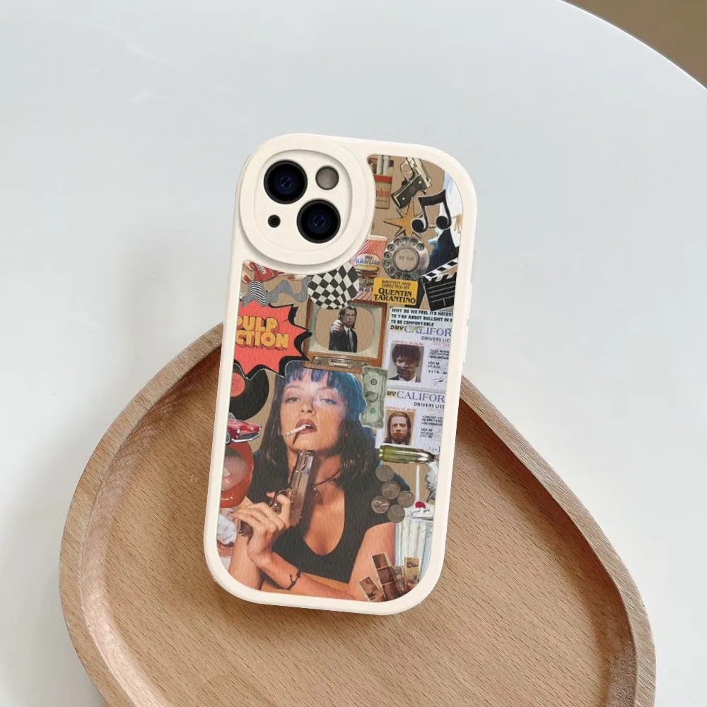 Фото Movie P-Pulp F-Fiction  Phone Case Hard Leather For iPhone 16 15 14 13 12 Mini 11 14 Pro Max Xs X Xr 7 8 Plus Fundas №2