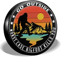 bigfoot camping doesnt believe in you either spare tire cover protectors weatherproof universal wheel tire covers for rv suv tr