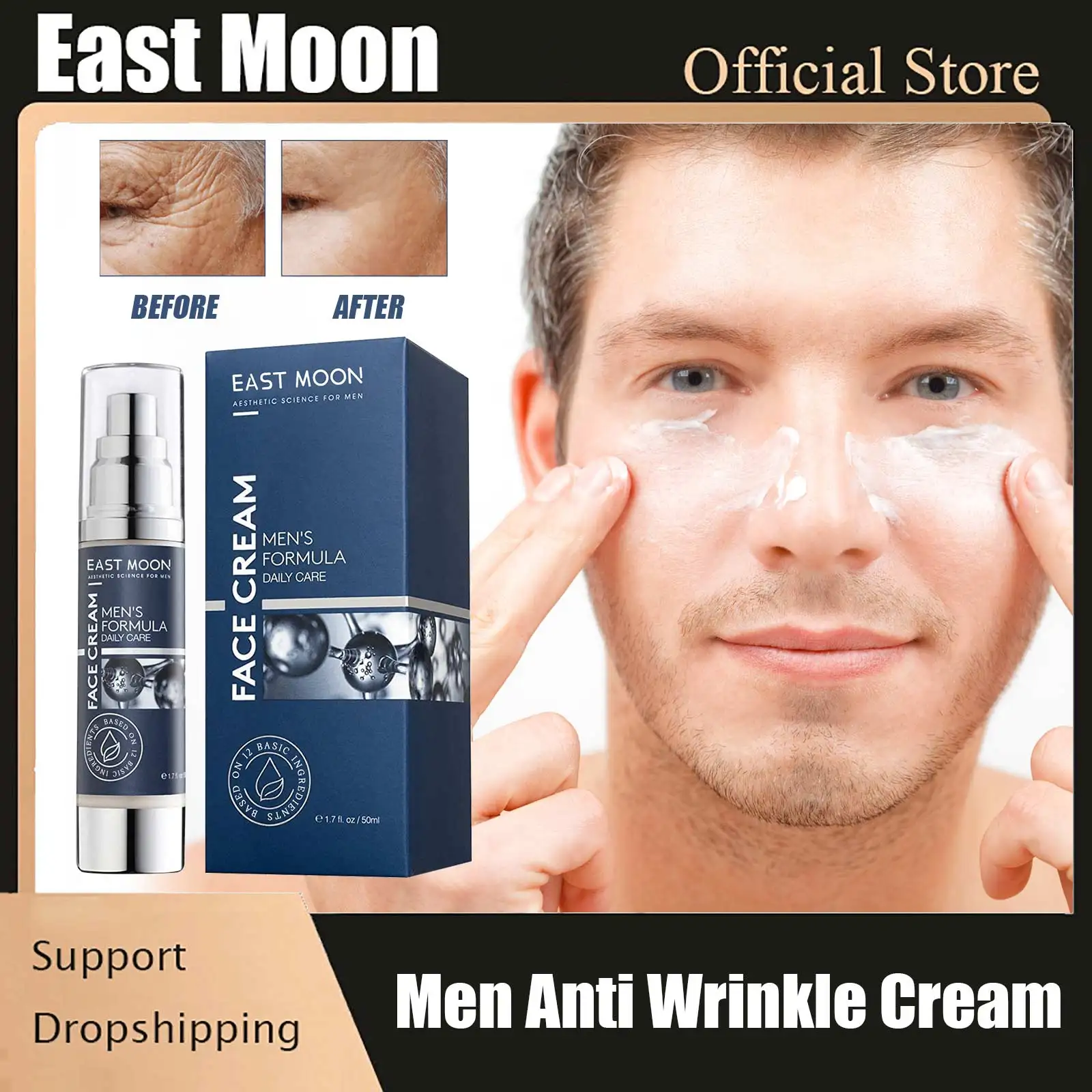 

Anti Wrinkle Cream for Men Deep Moisturizing Oil Control Firming Whitening Cream Fade Fine Line Anti Aging Brightening Skin Care