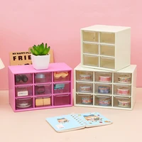 simple desktop storage box hairpin jewelry finishing rack transparent drawer type small objects cabinet household supplies