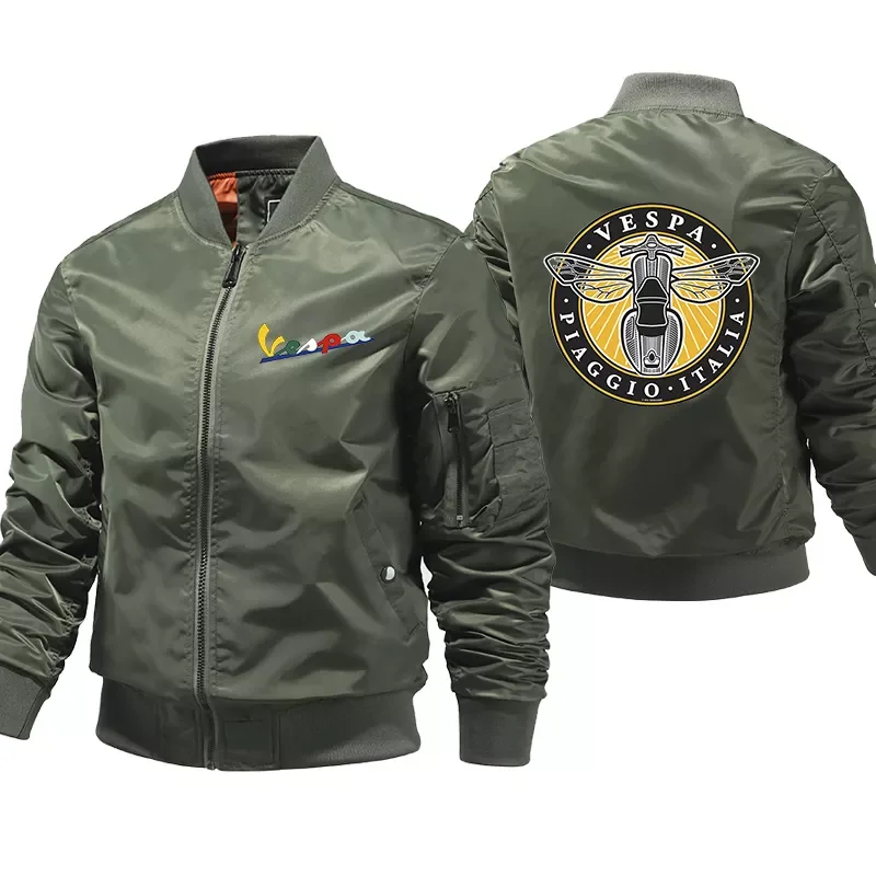 

New2022 Winter Jacket Men Fleece Lined Coat Vespa Military Bomber Jacket Man Outdoor Cargo Jackets Casual Outerwear