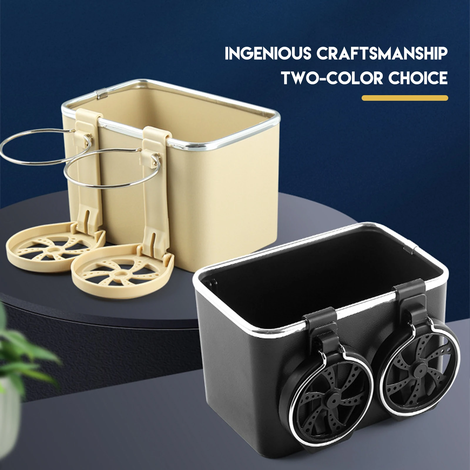 

Car Central Armrest Storage Box Multifunctional Organizer PU Leather Center Console Case With Drink Holders for Car Accessories