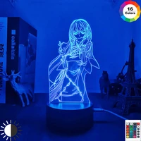 anime re zero echidna led night light for bedroom decor birthday gift night lamp echidna light re zero drop shipping gadget