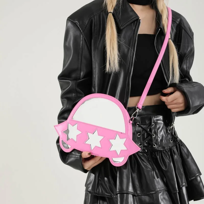 New &quotUFO Spacecraft Bag&quot Women's Trend Personality Single Shoulder Bag Designer Y2K Ladies Stars Hollow Small Crossbody Bags