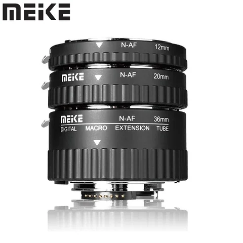 Комплект удлинительных макроколец с автофокусом Meike для Nikon F Mount D850 D780 D750 D3500 D3400 D5600 D7500 D7200 D7100 D80