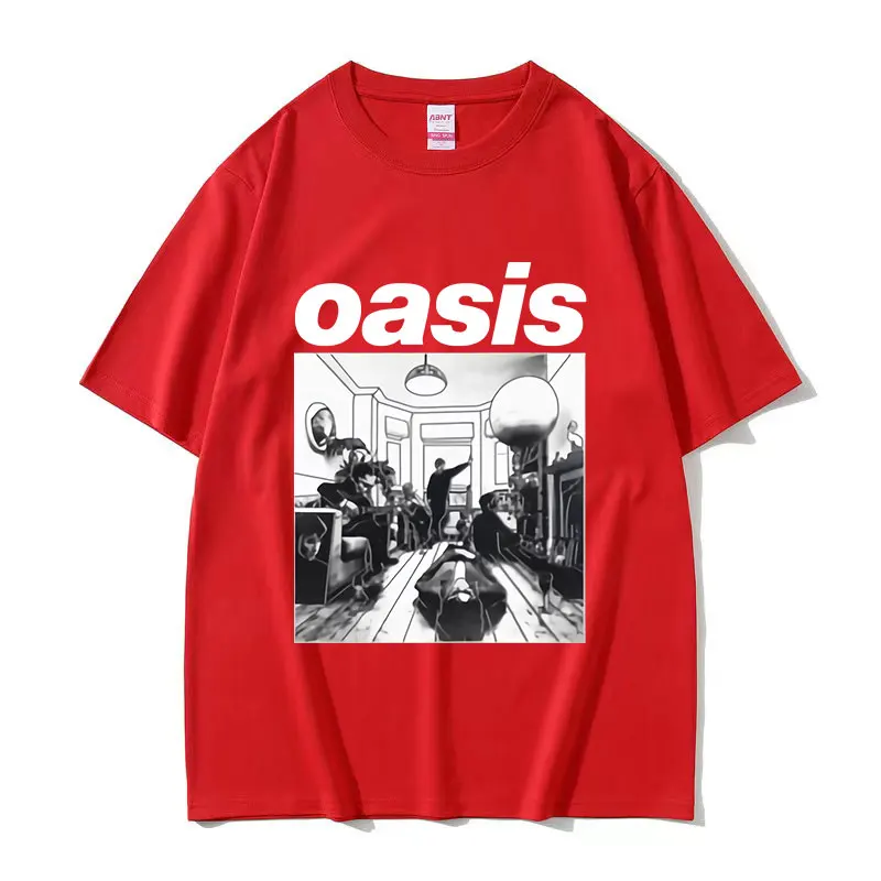 British Band O-Oasis Graphic T Shirts Men Hip Hop Retro O-Neck Short Sleeve T-shirt Y2k Unisex Oversized Cotton Tees Streetwear