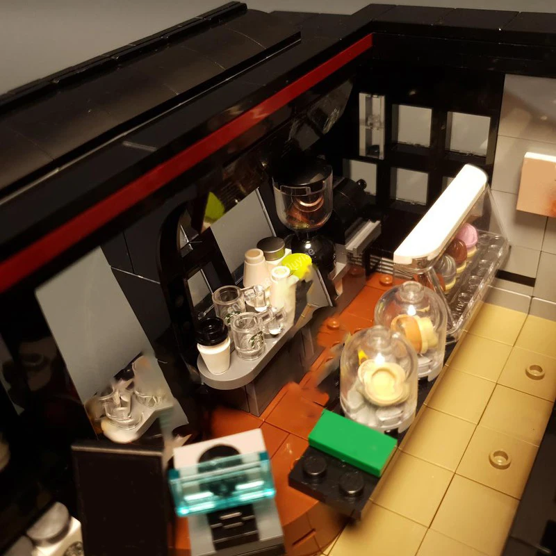 Moc Urban Модульные Starbucks Открытый киоск Архитектура Street View Строительные блоки Diy