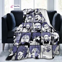 my hero academia collage anime fleece flannel throw blanket fuzzy warm throws for winter bedding couch and plush house warming