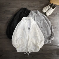 2022 summer fall mens suit collar 3 color coat long sleeve loose hawaiian shirt streetwear fashion social shirt m 5xl