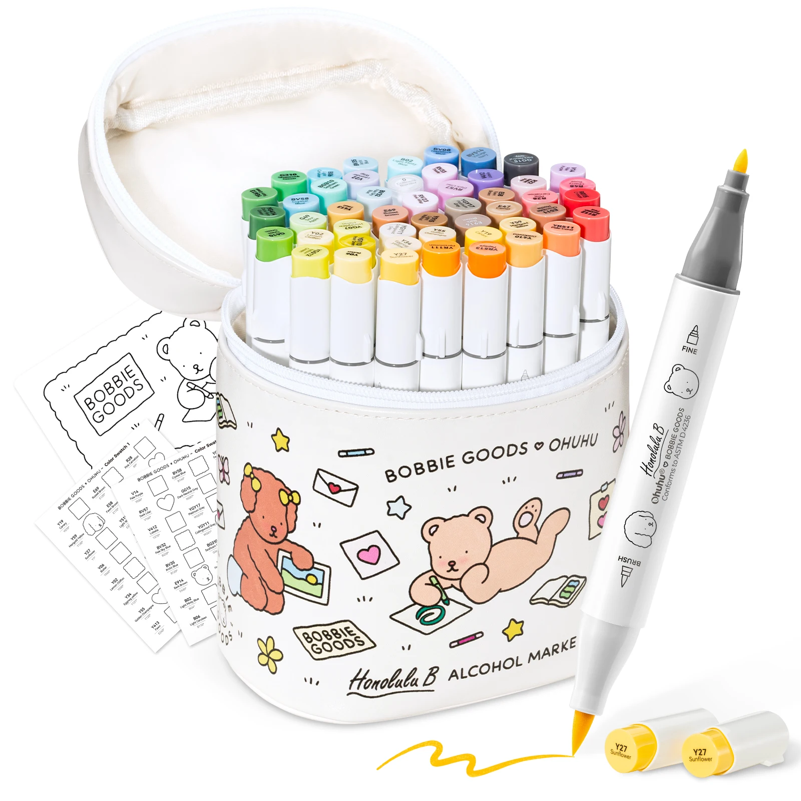 

Ohuhu & Bobbie Goods Спиртовые маркеры Honolulu B 48 цветов