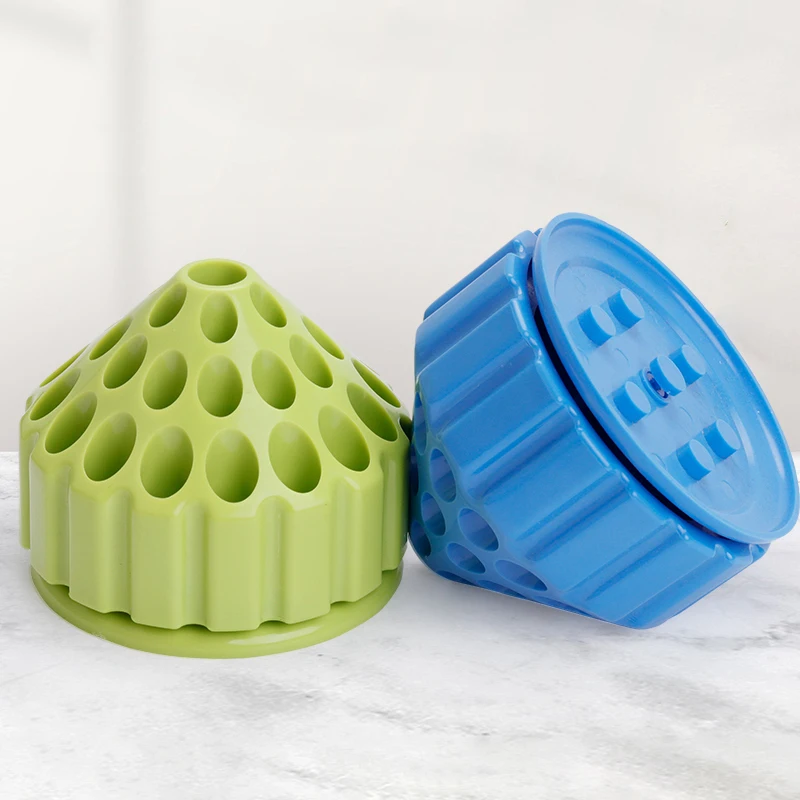 

1pcs 35 Holes Dental Plastic Bur Holder Block Case 360 Degree Rotating Storage Box Dental Material For Dental Lab