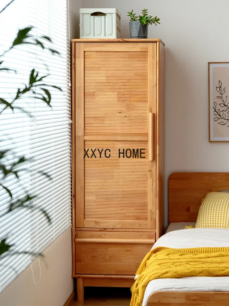 Фото Armario de madera maciza de una sola Puerta, Armario Malam, Armario de almacenamiento para el hogar, muebles №2