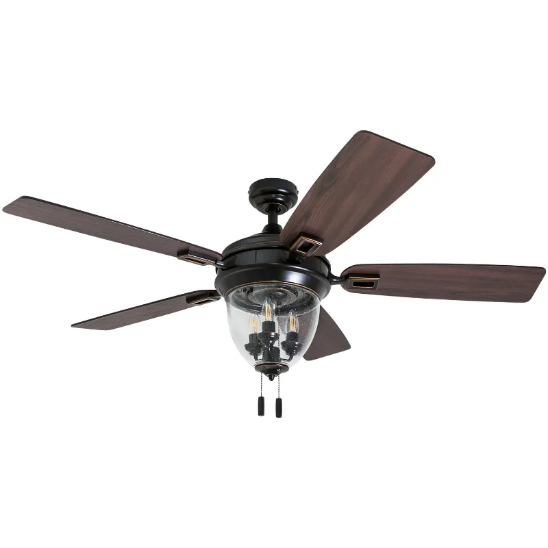 

Honeywell Glencrest 52" Craftsman Industrial Oil Rubbed Bronze LED Outdoor Ceiling Fan with Light