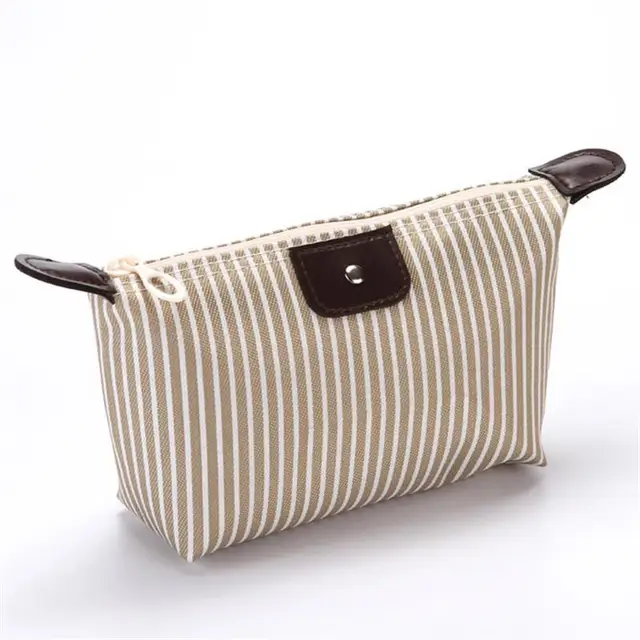 Travel Portable Bag Striped Folding Dumplings Shape Wash Bags for Makeup Storage Women Cosmetic Sundries Travel Portable Bag 6
