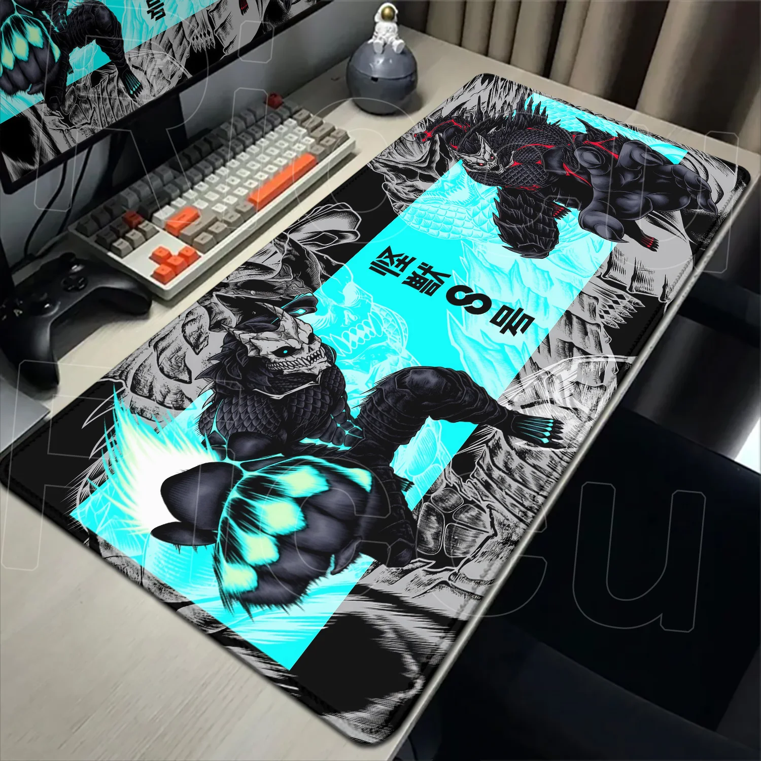 Фото XXL 40X90CM Коврик для мыши в стиле аниме, большой игровой K-Kaiju No. 8. Коврик для мыши LockEdge, резиновые аксессуары, компьютерная клавиатура, стол, коврик, коврик №3