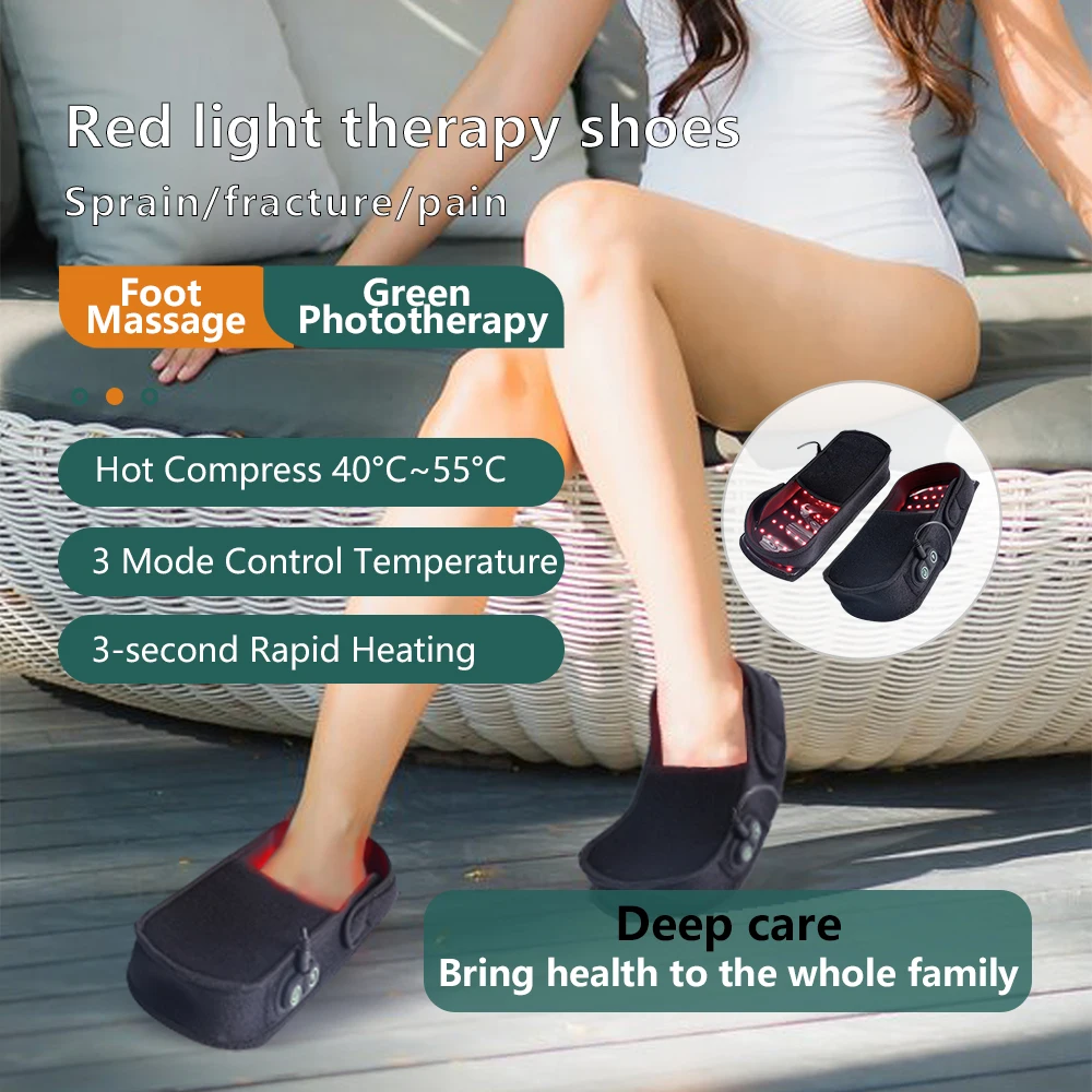 Светодиодный массажер для лодыжки с красным светом 850NM 660NM Терапия ног Устройство