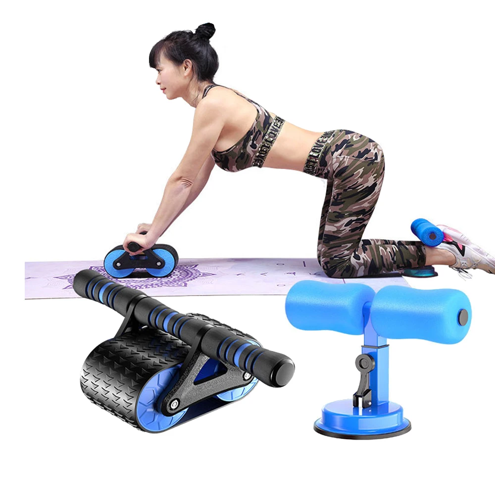 

No Noise Abs Roller Wheel Sit Up Bar Belly Muscle Abdominal Trainer Home Training Gym Fitness Equipment Automatically Rebounds