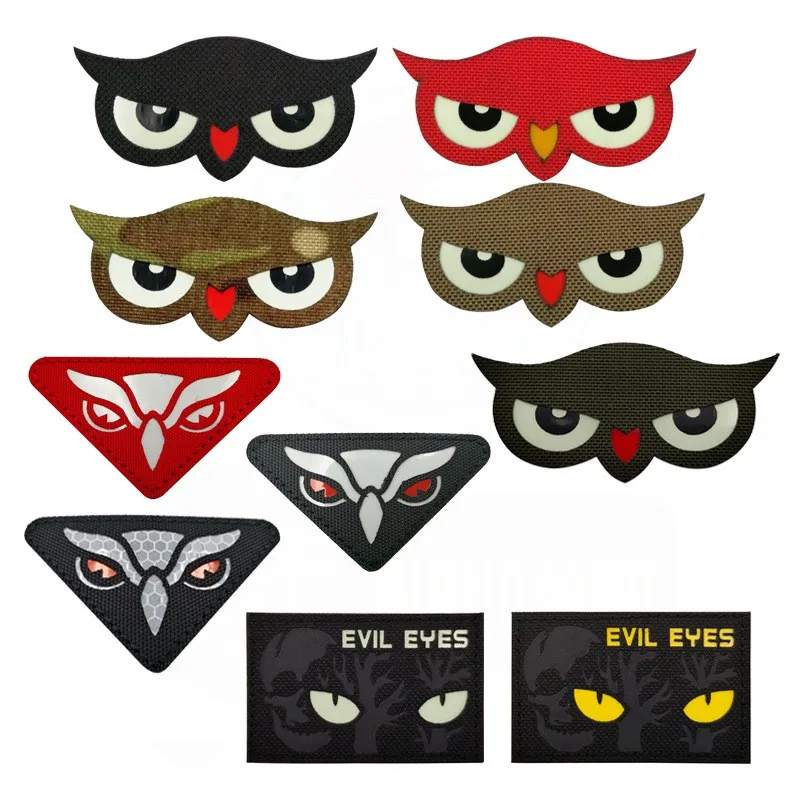 

Animal Eye IR Hook and Loop Patches for Clothing Reflective Eagle Eye Armband Tactical Morale Badges on Backpack Hat Glow Patch