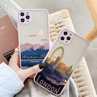 hand painted phone case for iphone 7 8plus se2 world city scenery cover hard shockproof case for iphone 12 13 11 pro max x xs xr