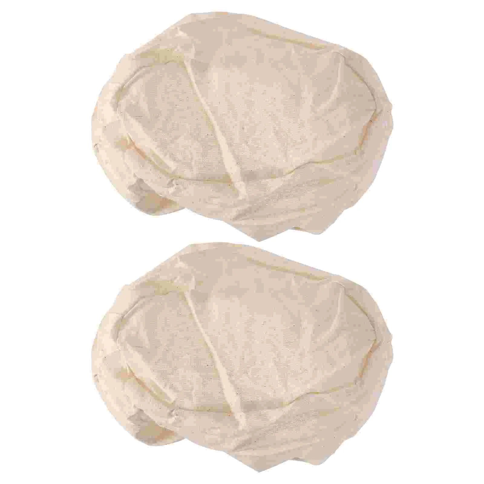 

2 PCS Pastry Making Tools Oval Basket Sofa Bread Basket Cloth Cover Kitchen Utensil Baking Supplies Storage Bins Baskets