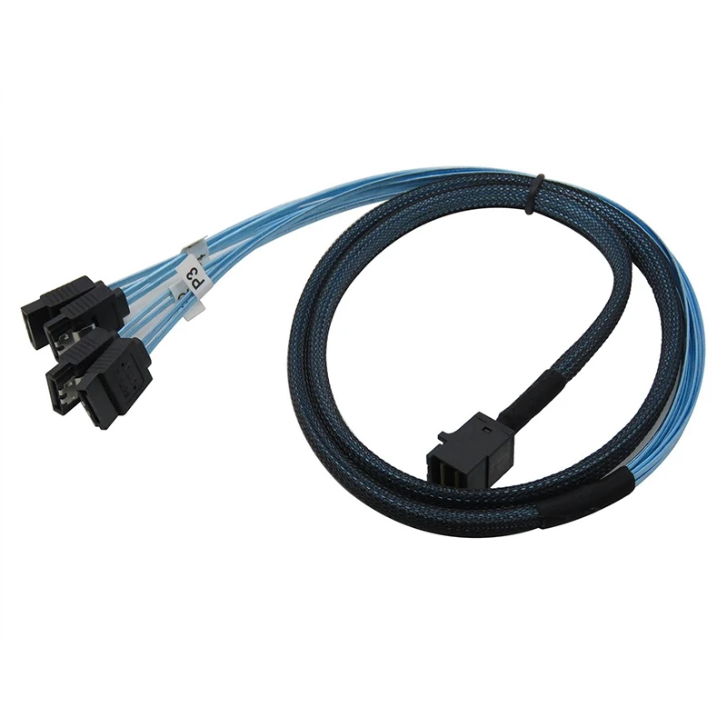 Внутренний Hd Mini Sas Sff-8643 To 4Xsata кабель жесткого диска Cable узлом/контроллером до 4Sata