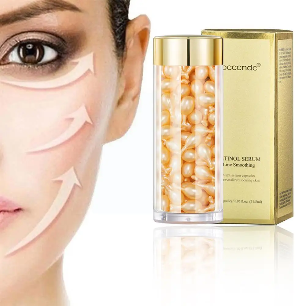 

30/90Pcs Retinol Serum Hyaluronic Acid Capsules Serum Whitening Spot Anti-Wrinkle Remover Cream Cream Acne I0I9