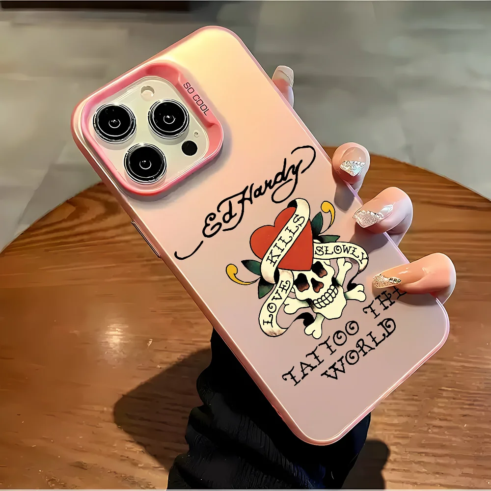 E-Ed H-hardy Чехол для телефона Модный чехол IPhone 16 15 14 Plus 13 12 11 Pro Max X Xs XR 8 7 Матовый