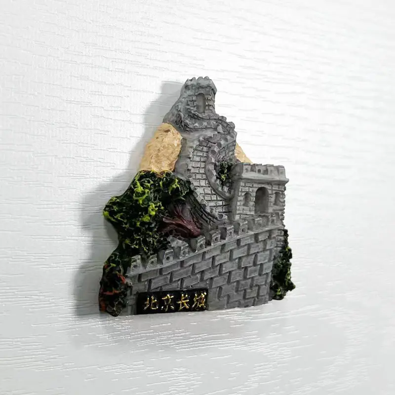Фото Милый Китай Пекин (Great Wall Landmark 3D Стерео Городская стена и маяк в стиле башни) 3D Магнит на холодильник из смолы Предмет домашнего декора №5