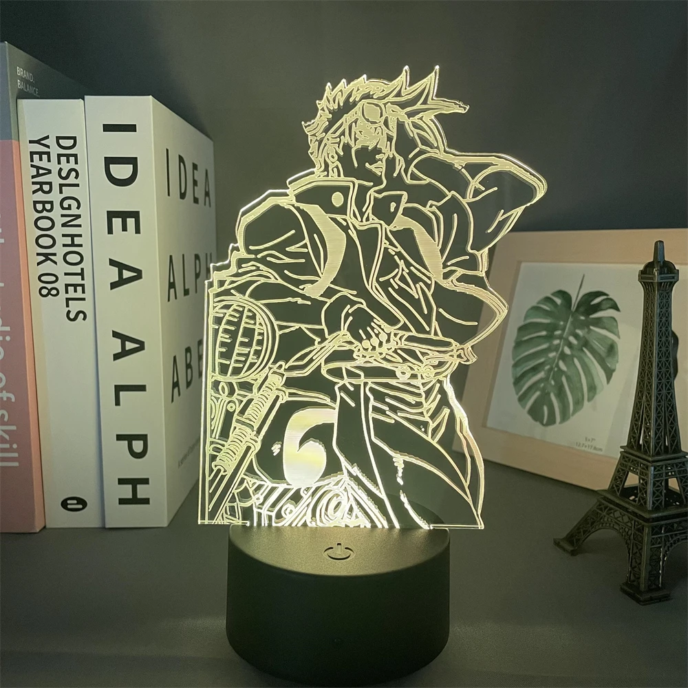 

3d-лампа в стиле аниме, декоративная лампа для спальни с рисунком невероятных приключений Джоджо, подарок на день рождения, ночсветильник со ...