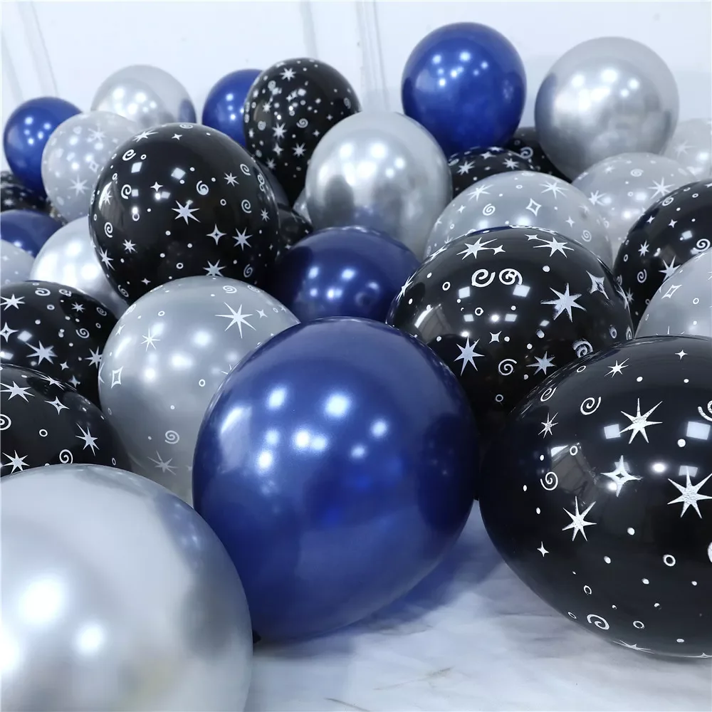 

20pcs 10inch Space Theme Party Balloons Astronaut Rocket Foil Balloons Star Printed Latex Air Globos Birthday Party Supplies