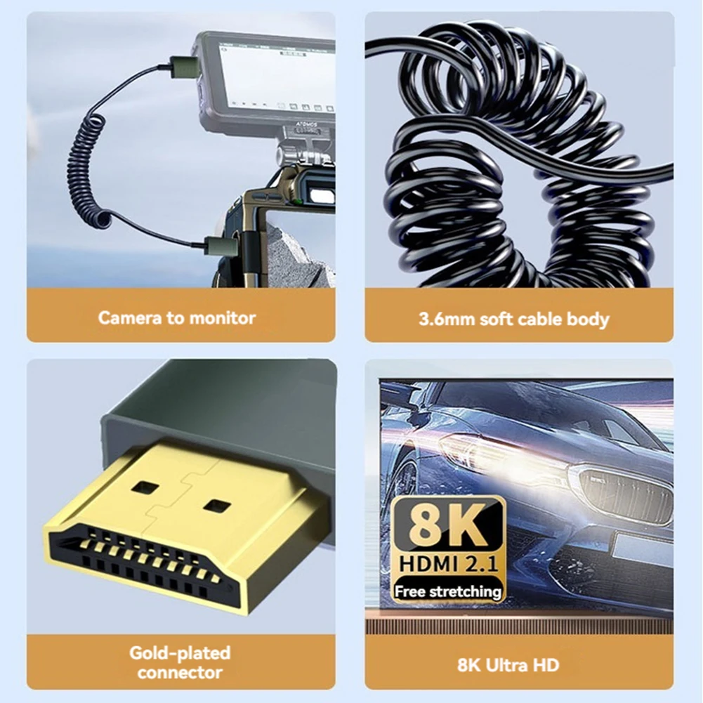 8K Extreme Thin HDMI-совместимый кабель 2.1 при 60 Гц 4K 120 удлинительный с кабелем Mini/Micro HD