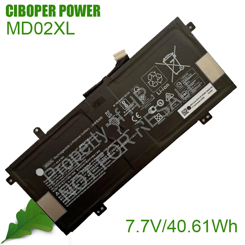 Аккумулятор для ноутбука CP MD02XL 7 В/40 61 Втч Chromebook X360 Series 12B HSTNN-LB8P HSTNN-OB1N L63999-421 L63999-AC1