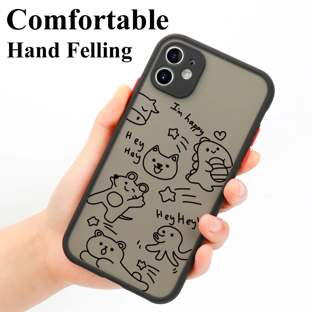 

Cute Cartoon Bear Phone Case For Poco M4 F3 F4 X4 X3 Pro Case Funda Xiaomi Mi 11 Lite 12X 12 5G 12 Pro 10T Lite Note10 Pro Cover