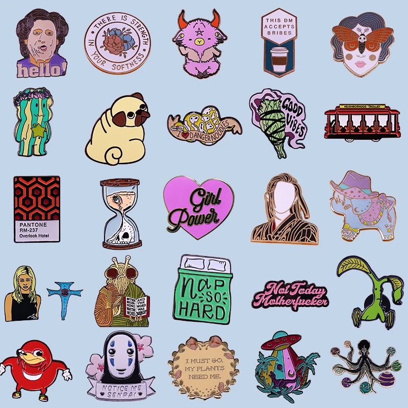 

Cartoon Lapel Pins for Backpacks Brooches for Clothing Enamel Pins Cool Stuff Backpack Anime Badges Jewelry Accessories Gift
