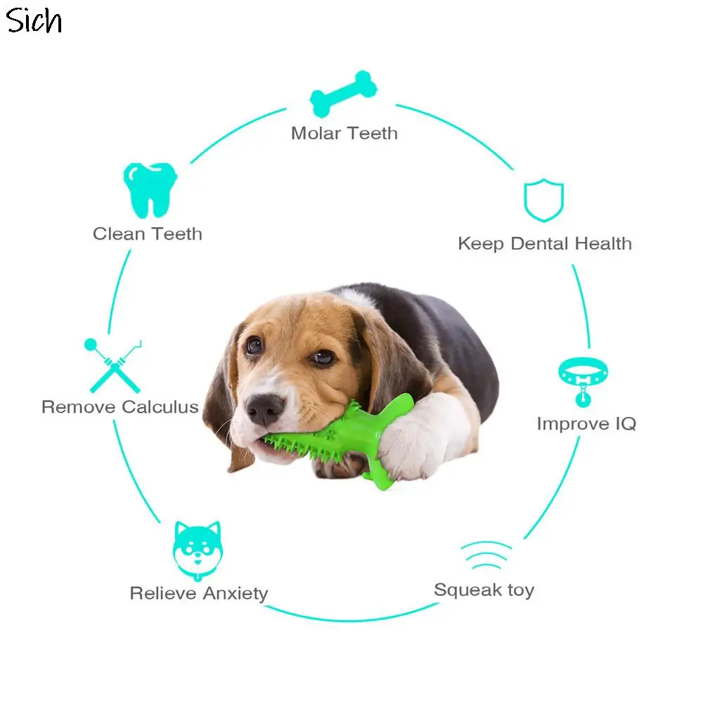 Щетка для зубов собаки жевательная игрушка с пищалкой для игрушек, неразрушимая, для обучения IQ, очищения зубов, маленькая средняя большая щенковая жевательная игрушка.