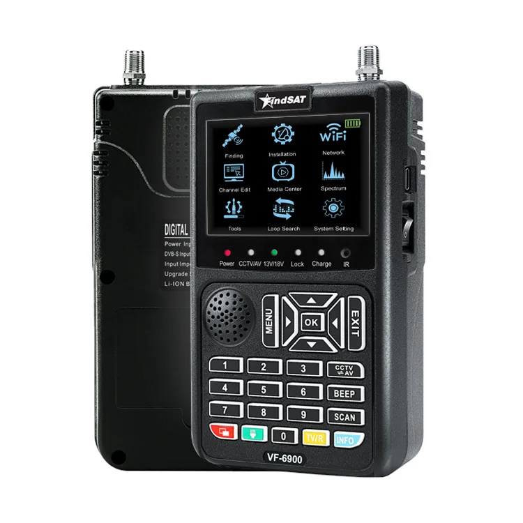 Фото VF-6900 Измеритель спутникового телевидения Приемник спутникового телевидения DVB S2 CCTV AHD & TVI & CVI HD-камера Дисплей Sat Finder VF-6900P VF-6900 Pro №5